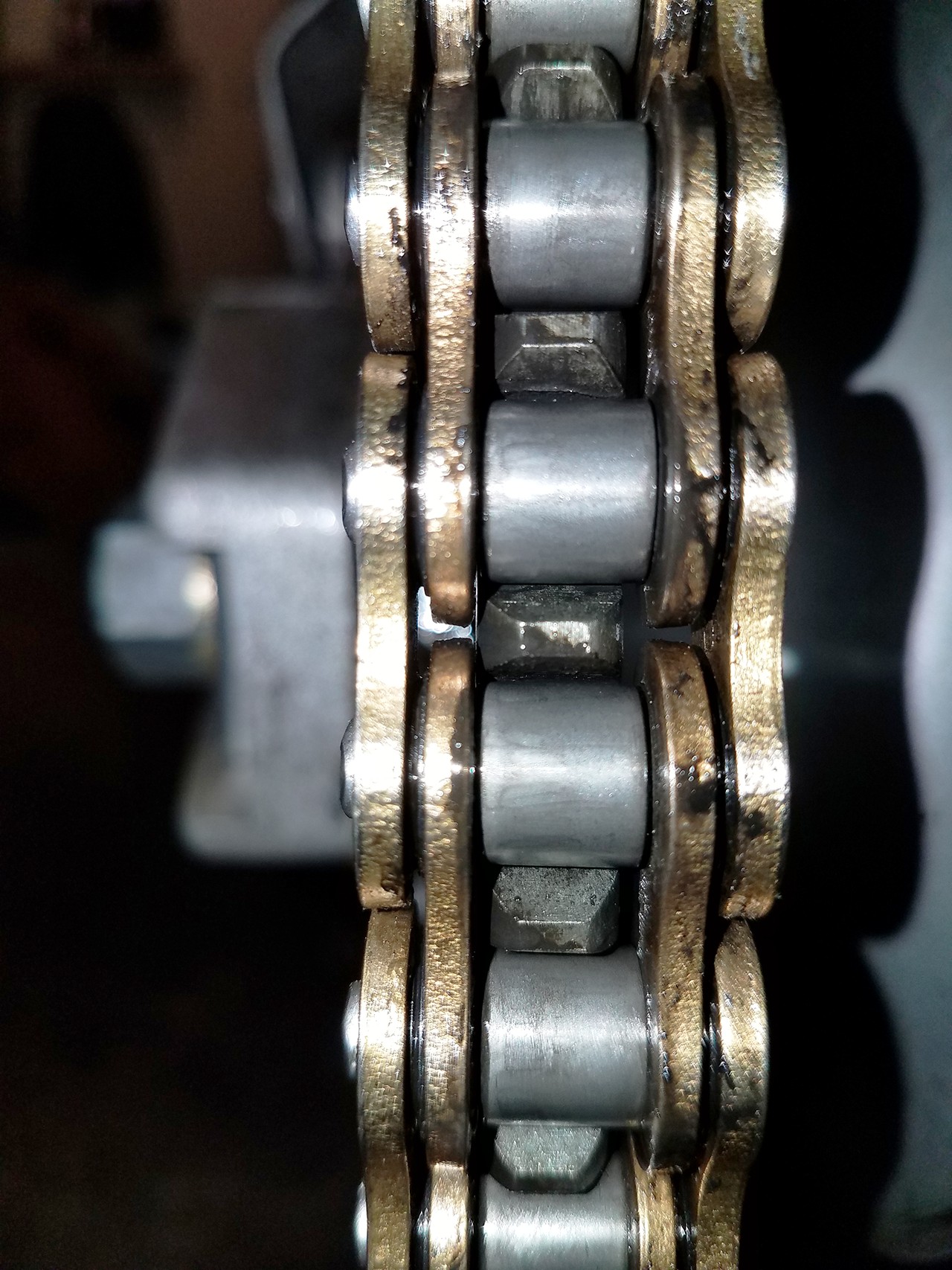 Misaligned Motorcycle Chain